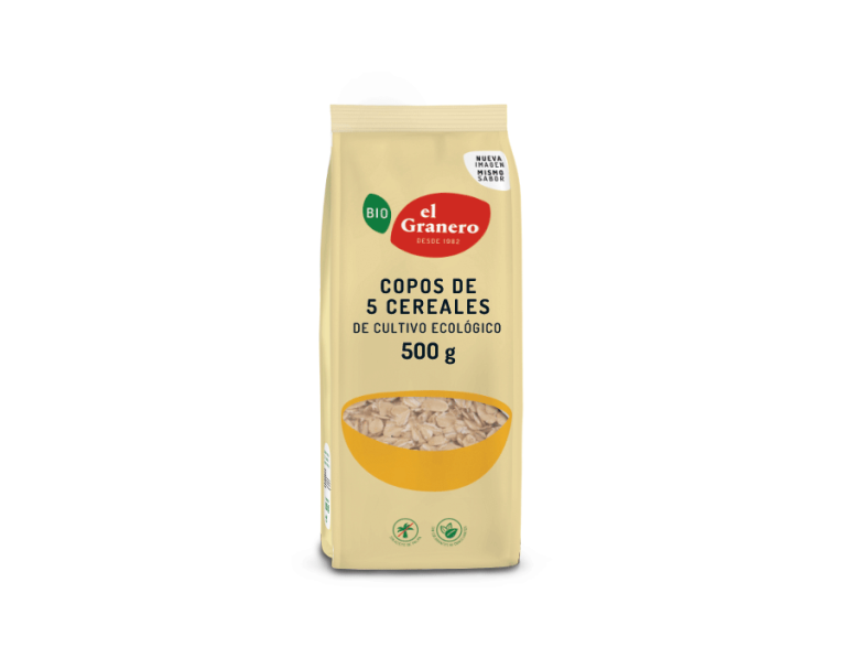 COPOS DE 5 CEREALES BIO, 500 G