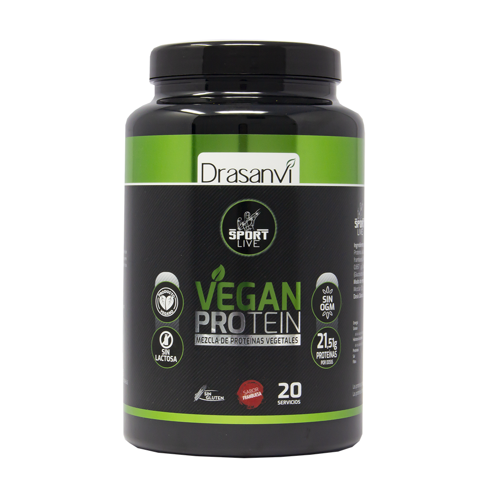 PROTEINA VEGETAL SABOR FRAMBUESA 600G SPORT LIVE DRASANVI