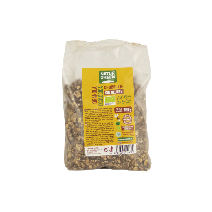 NaturGreen Granola Chocolate Sin Gluten Bio 350 G