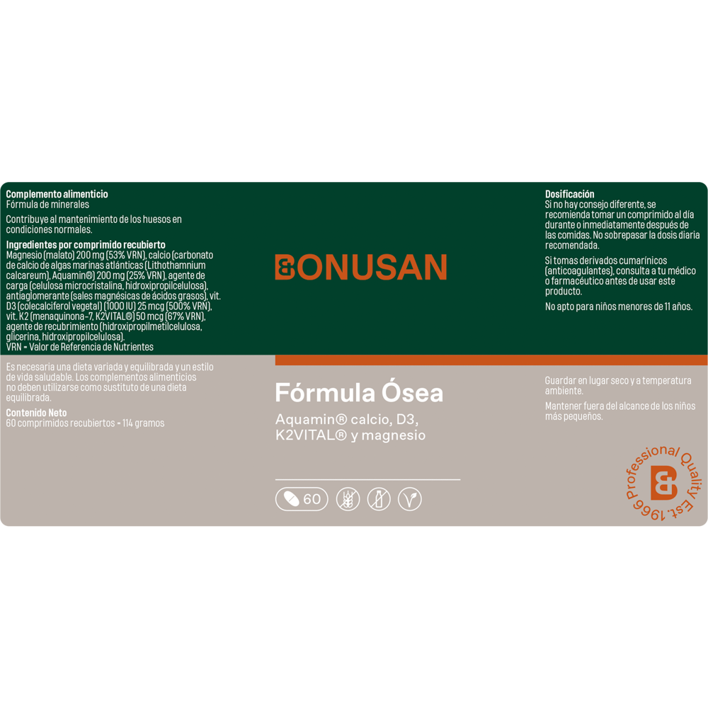 Fórmula Ósea - 60 comprimidos Bonusan