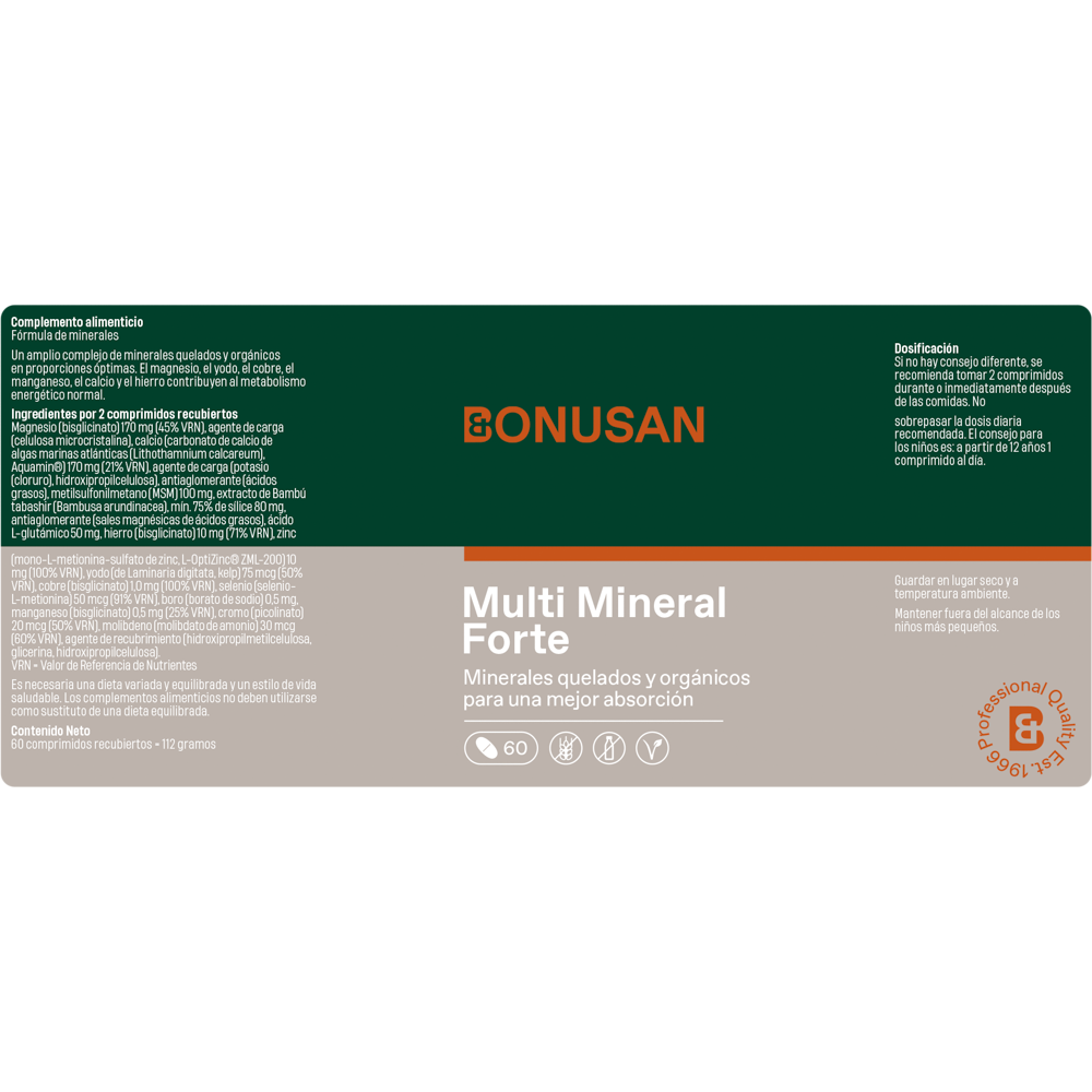 Multi Mineral Forte - 60 tabletas Bonusan