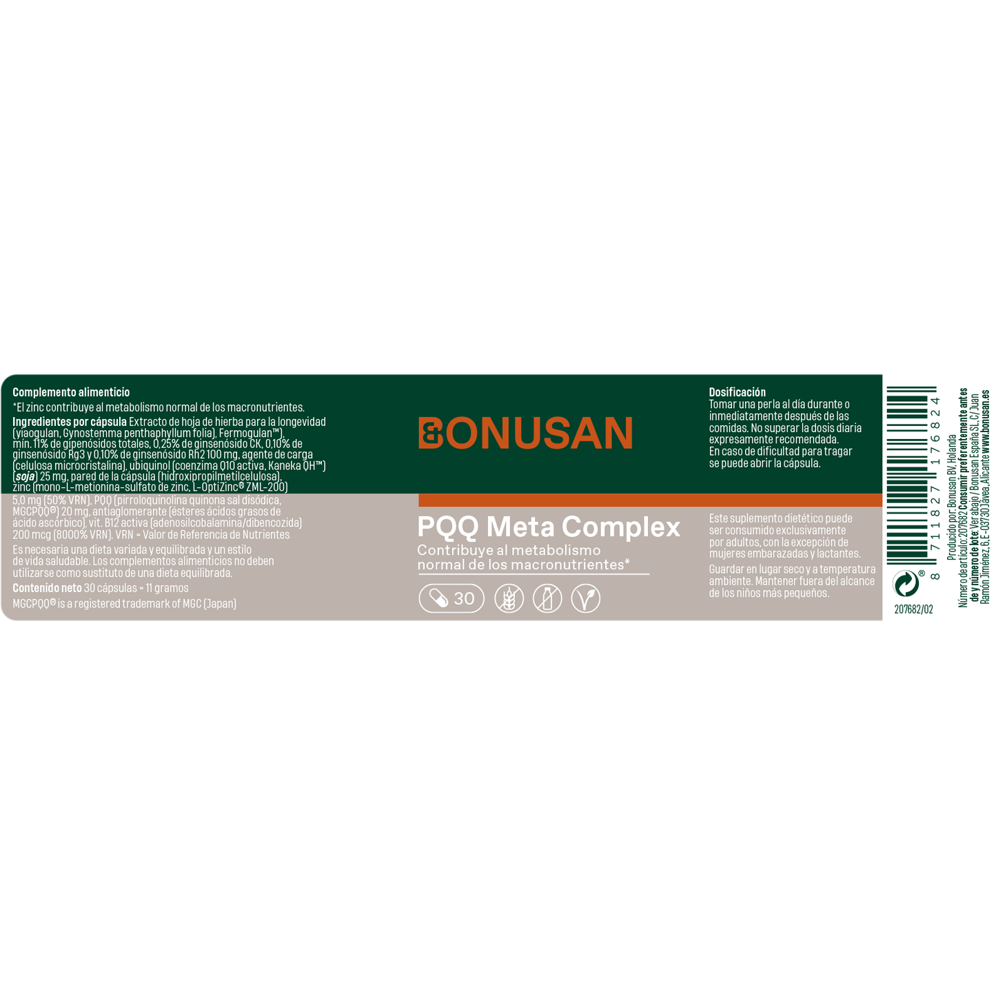 Pqq Meta complex - 30 Cáps Bonusan