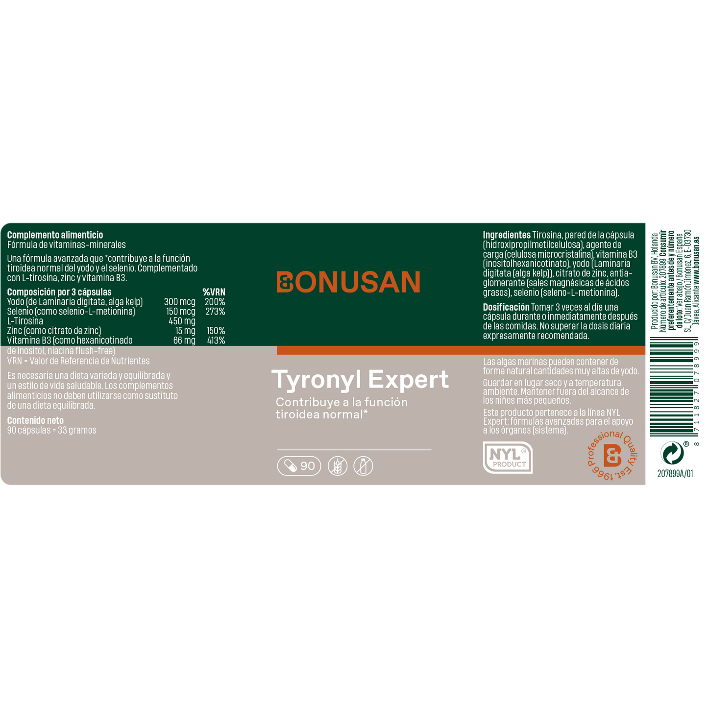 Tyronyl Expert - 90 cáps vegetales Bonusan