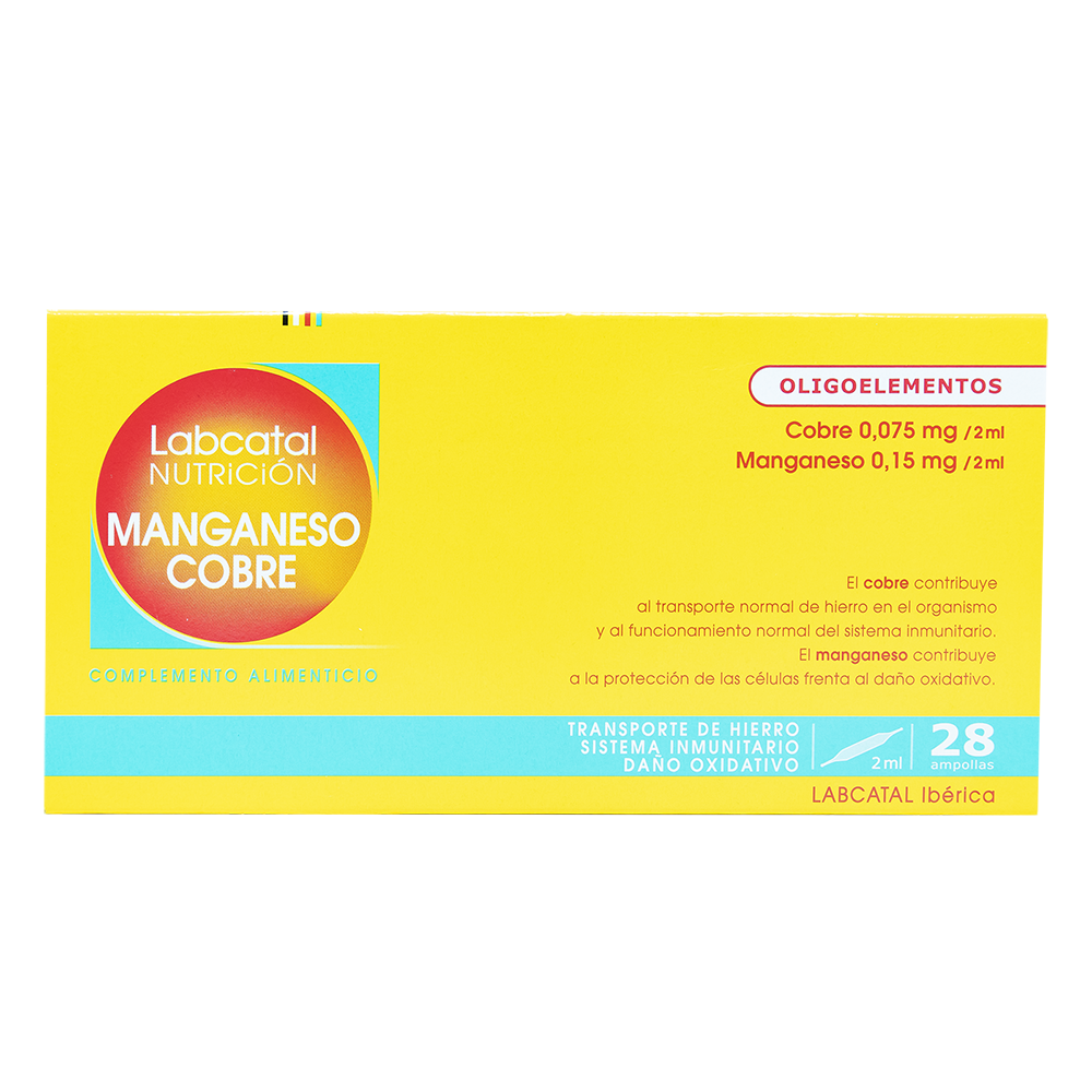 MANGANESO-COBRE 12 28X2ML AMPOLLAS LABCATAL