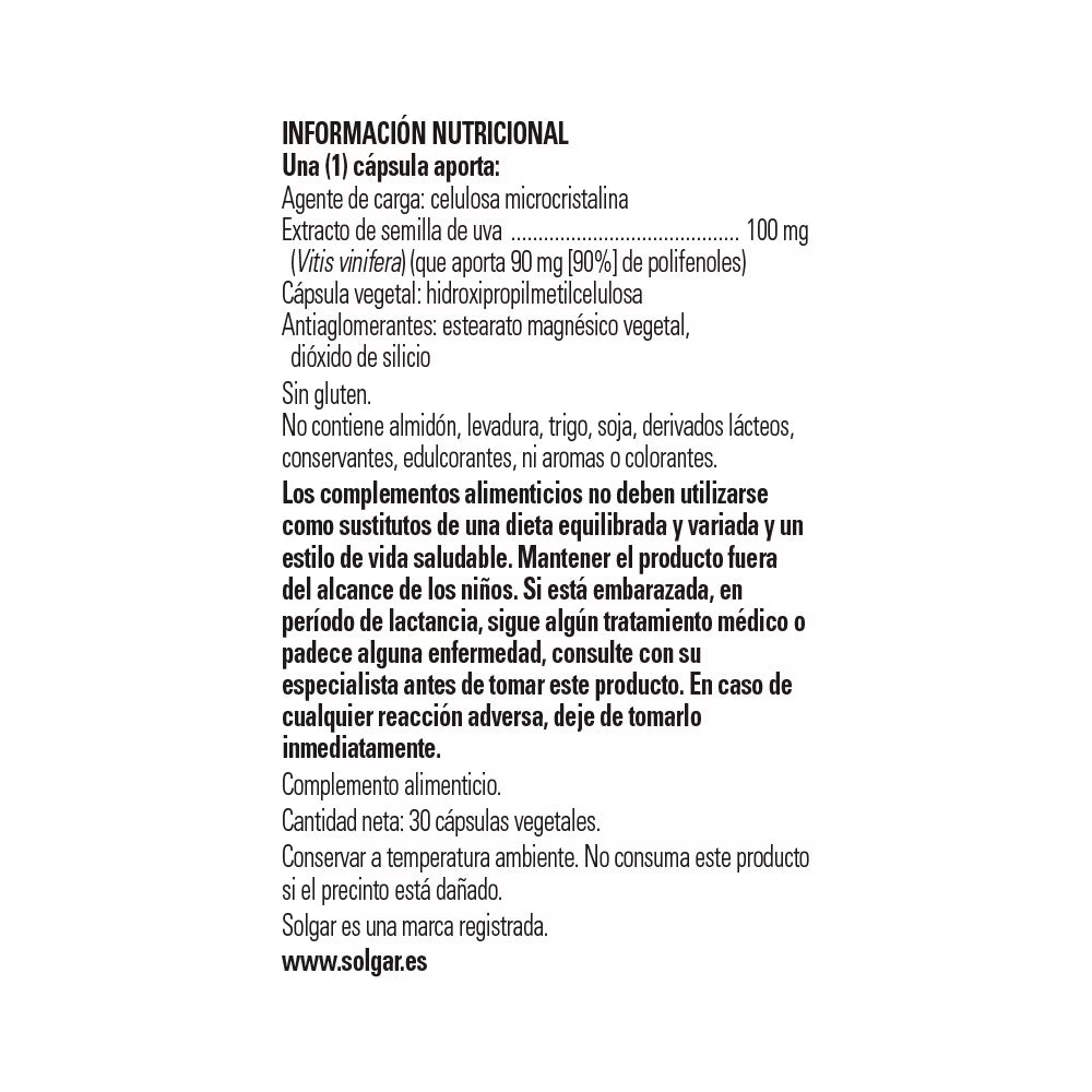 Extracto de semilla de uva - 30 caps