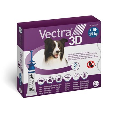 Vectra 3D pipetas para perros de 10 kg a 25 kg