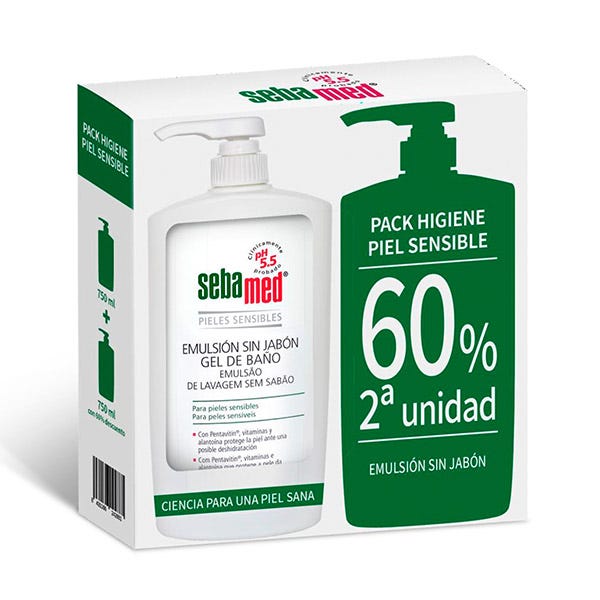 Sebamed Duplo Emulsión sin jabón 2UD x 750ml