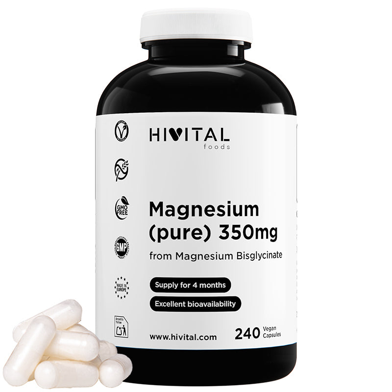 Magnesio 350 mg (Bisglicinato de Magnesio) - 240 cápsulas veganas