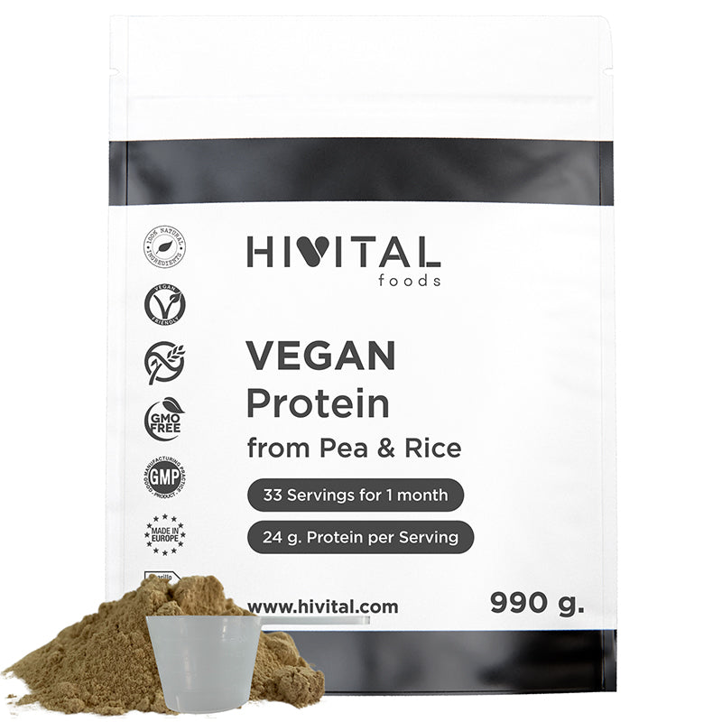 Proteína vegana de guisante y arroz - 1 kg