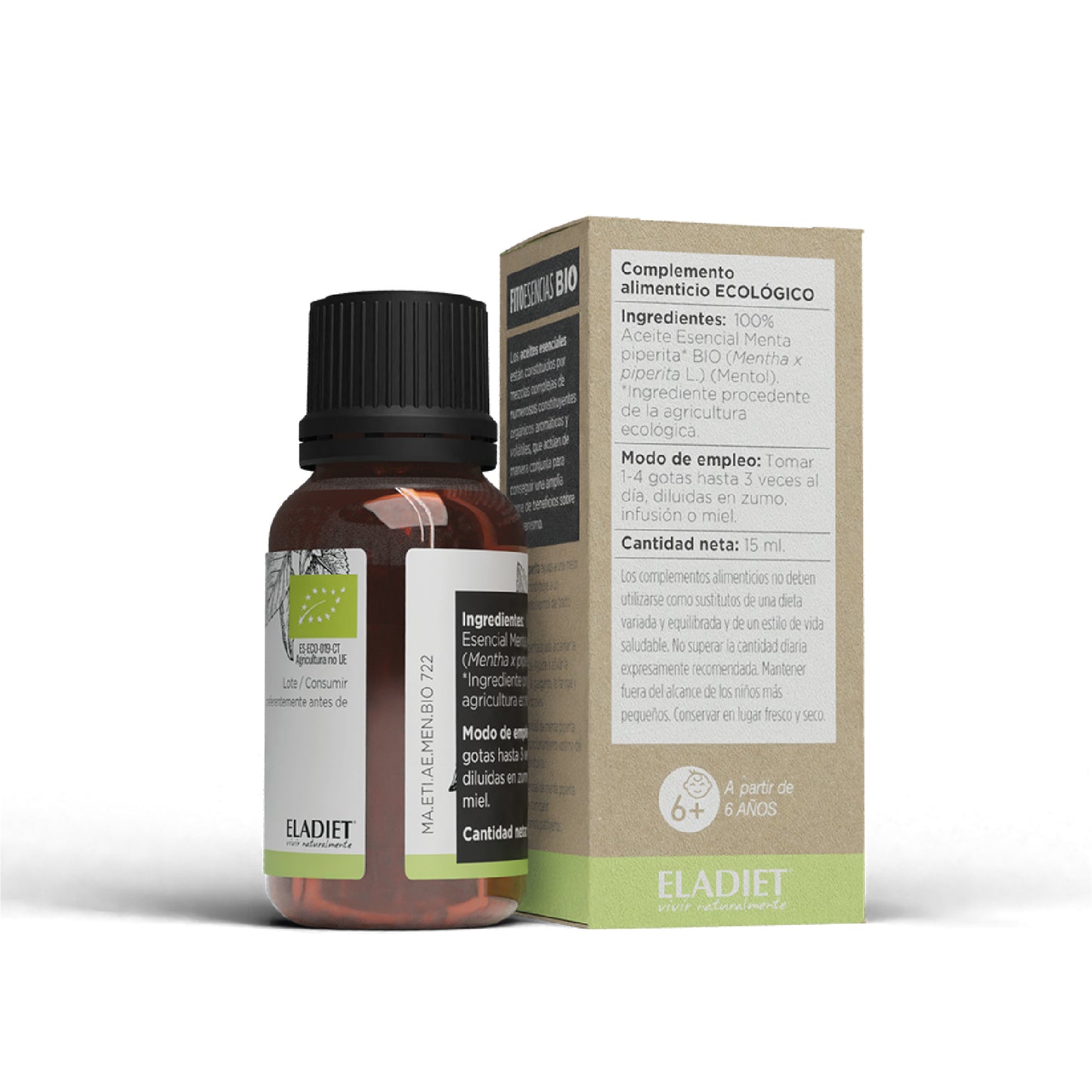 ACEITE ESENCIAL BIO (03) MENTA - 15ML.