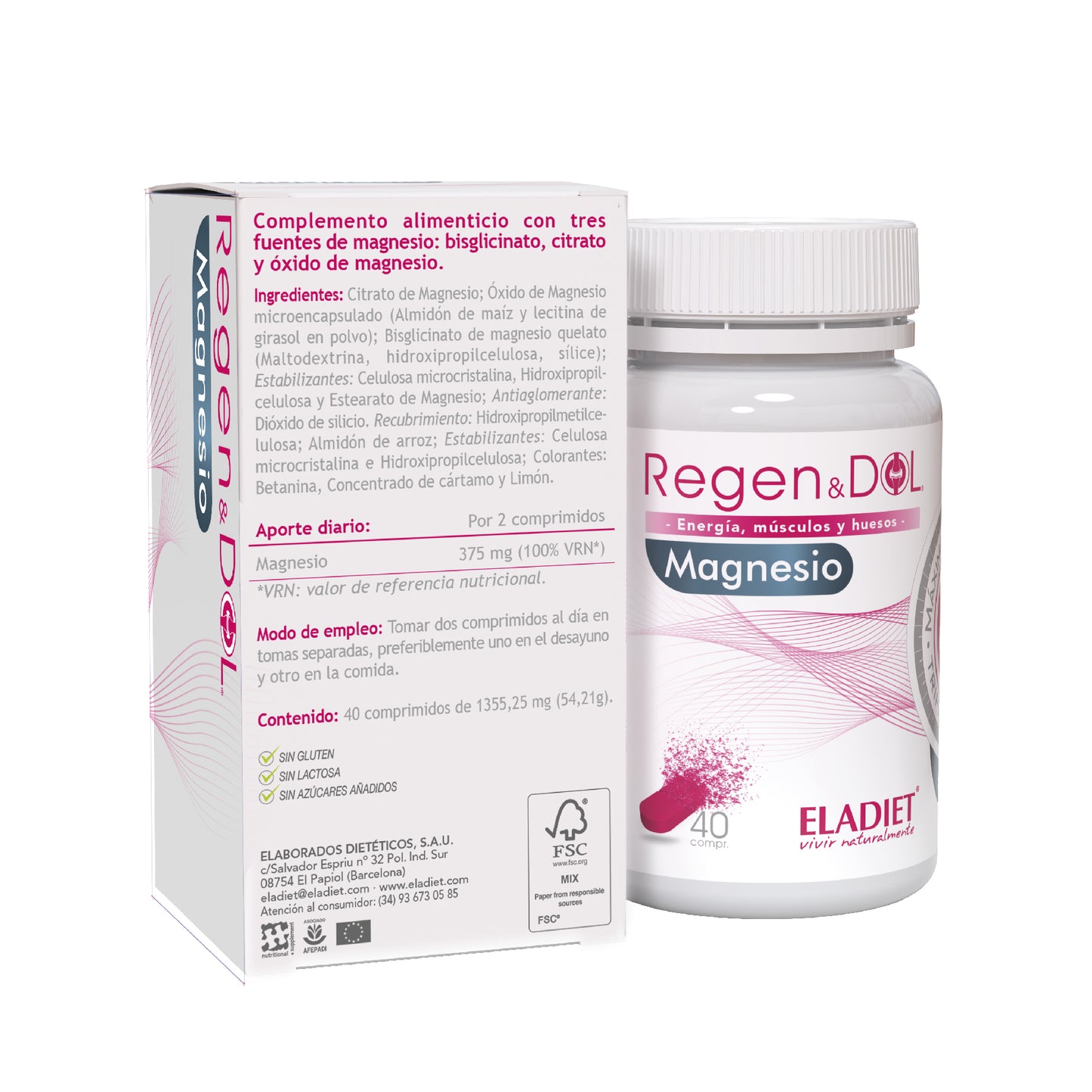 REGEN & DOL MAGNESIO 3 FUENTES - 40 COMPRIMIDOS