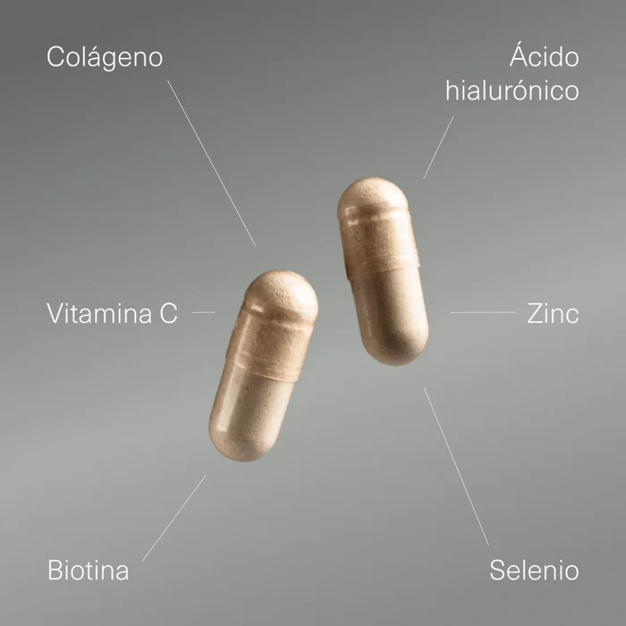 Ácido Hialurónico con Colágeno, Biotina, Vitaminas y Minerales - 120 caps