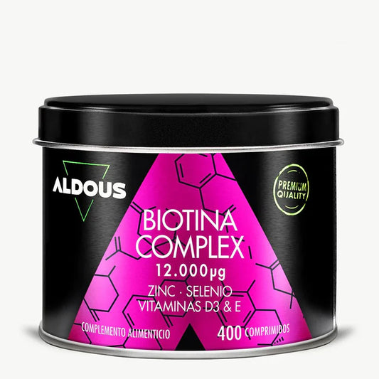 Biotina con Zinc, Selenio, Vitamina D3 y Vitamina E - 400 comprimidos