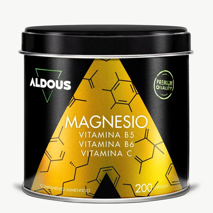 Citrato de magnesio 1500mg + vitamina C, B6, B5 - 200 cáps