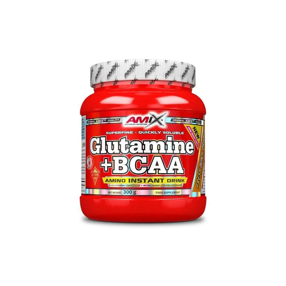 Glutamina + Bcaa´s Aminoacidos Ramificados - 300gr (Sabor natural)