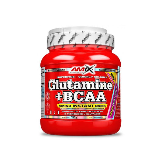Glutamina + Bcaa´s Aminoacidos Ramificados 530 g (Sabor natural)