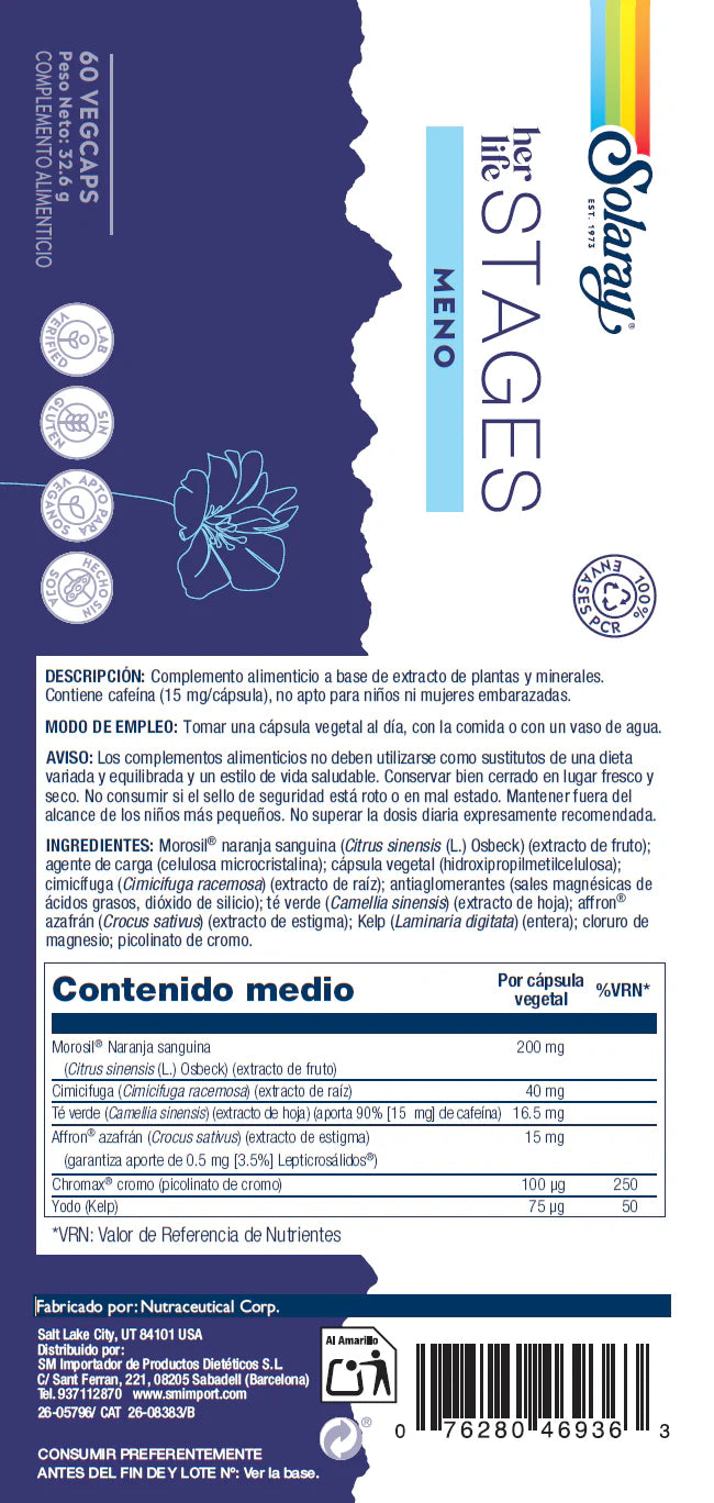 Meno stages - 60 caps Solaray