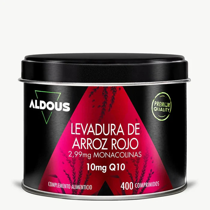 Levadura De Arroz Rojo Con Coenzima Q10 Aldous - 400 Comprimidos