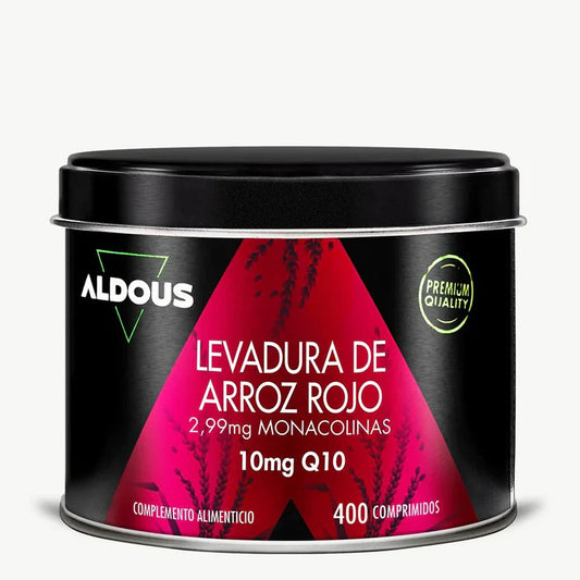 Levadura De Arroz Rojo Con Coenzima Q10 Aldous - 400 Comprimidos