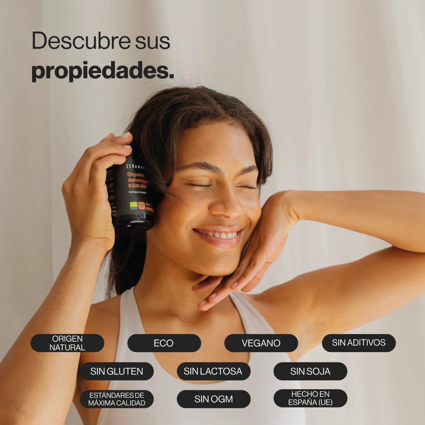 Ashwagandha Ecológica KSM-66 600 mg por cápsula - 120 Cápsulas
