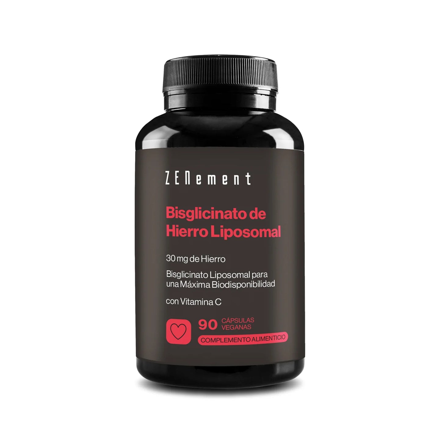 Bisglicinato de Hierro Liposomal con Vitamina C - 90 Cápsulas Veganas