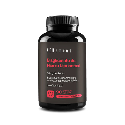 Bisglicinato de Hierro Liposomal con Vitamina C - 90 Cápsulas Veganas