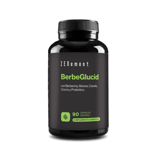BerbeGlucid con Berberina, Morera, Canela, Cromo y Probiótico - 90 Cápsulas Veganas