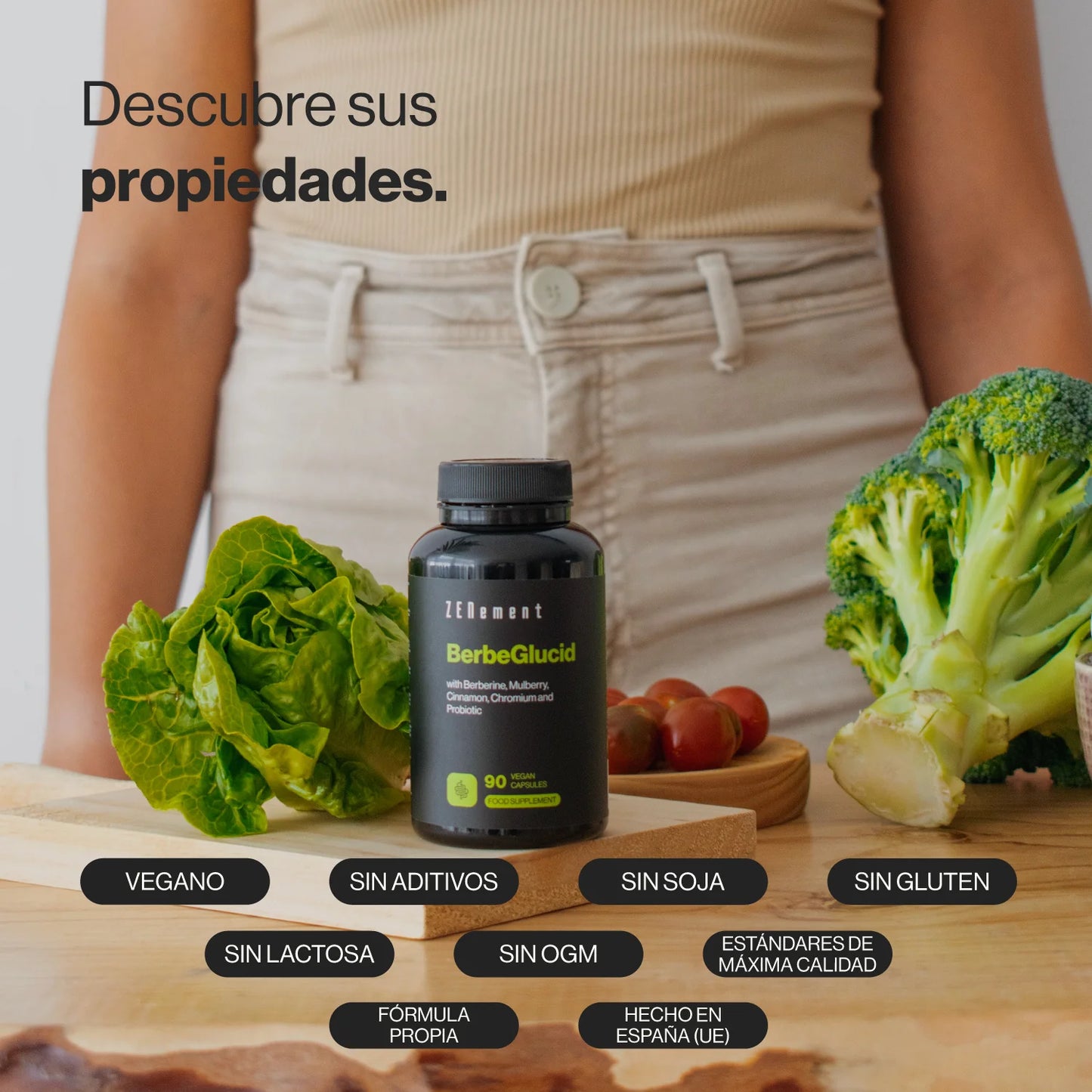 BerbeGlucid con Berberina, Morera, Canela, Cromo y Probiótico - 90 Cápsulas Veganas
