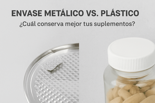 Envases metálicos o de plástico para suplementos: ¿cuál es mejor