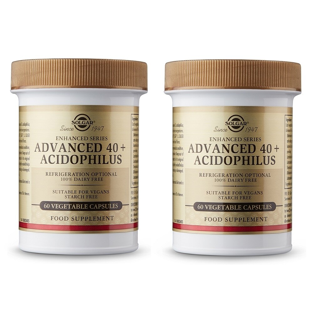 40+ Acidophilus Avanzado - 120 Cápsulas Vegetales Solgar