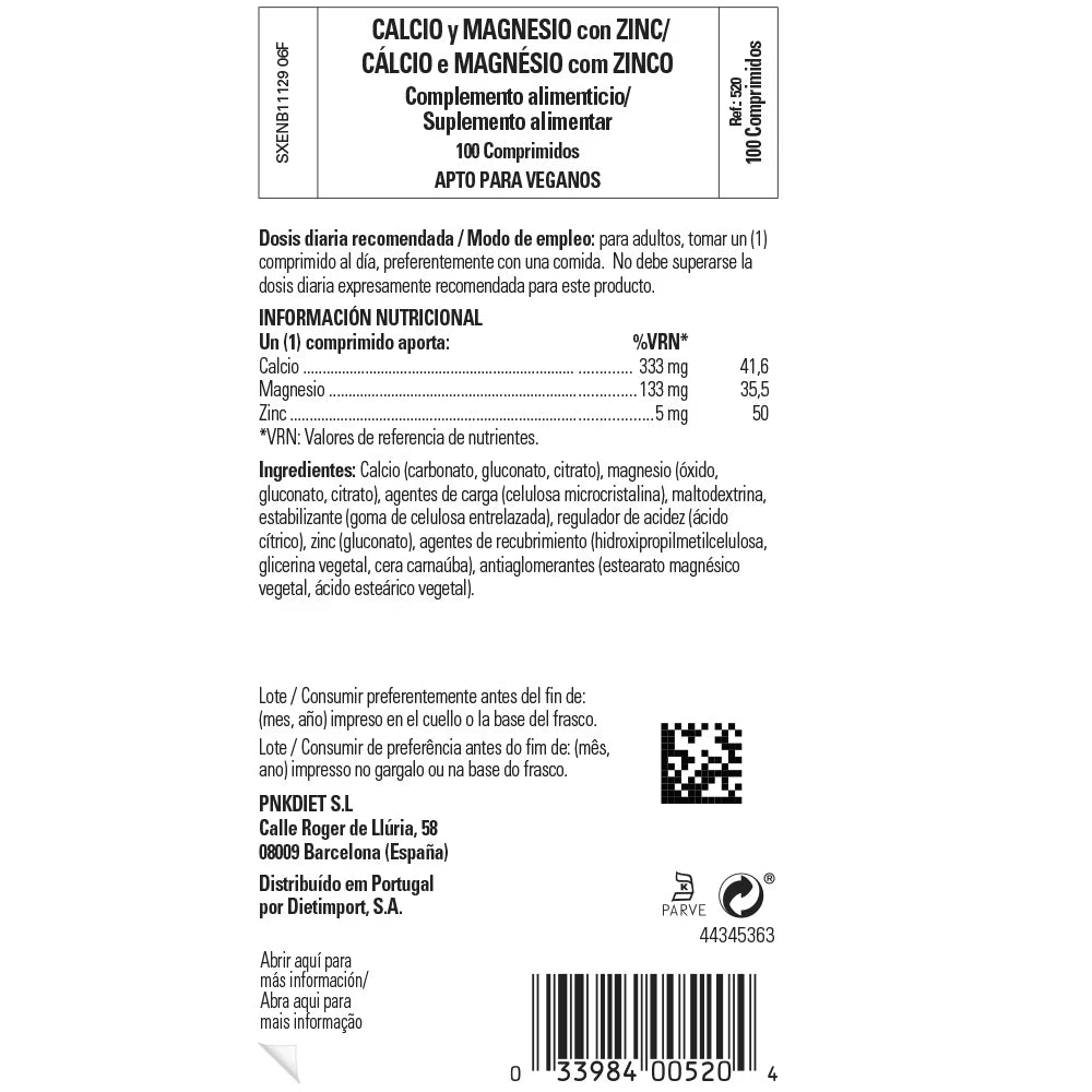 Calcio Magnesio Plus Zinc - 250 comp