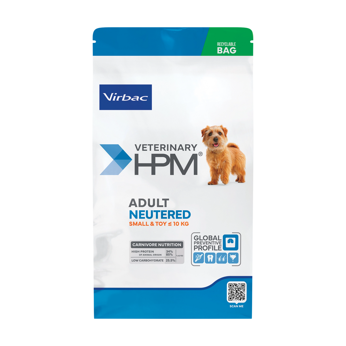 Virbac Veterinary HPM Adult Neutered Dog Small & Toy - 1,5 kg