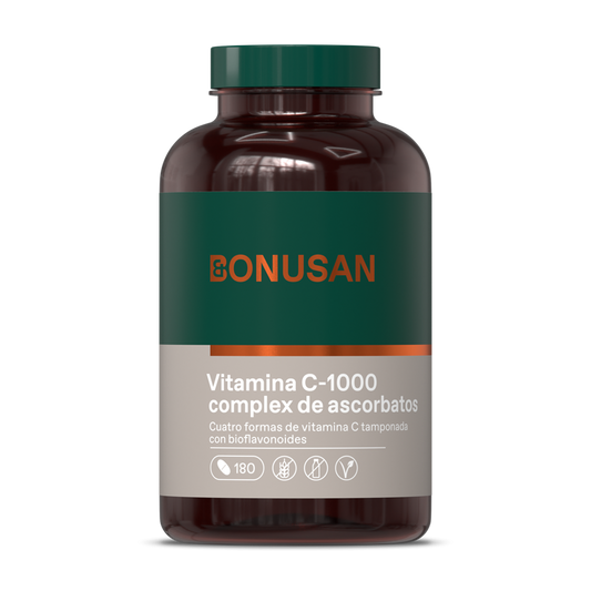 Vitamina C-1000 Complejo Ascorbatos Grande - 180 tabletas Bonusan