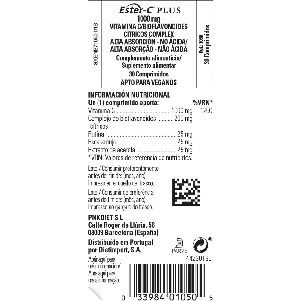 Ester C plus 1000 mg Vitamina C - 30 comp