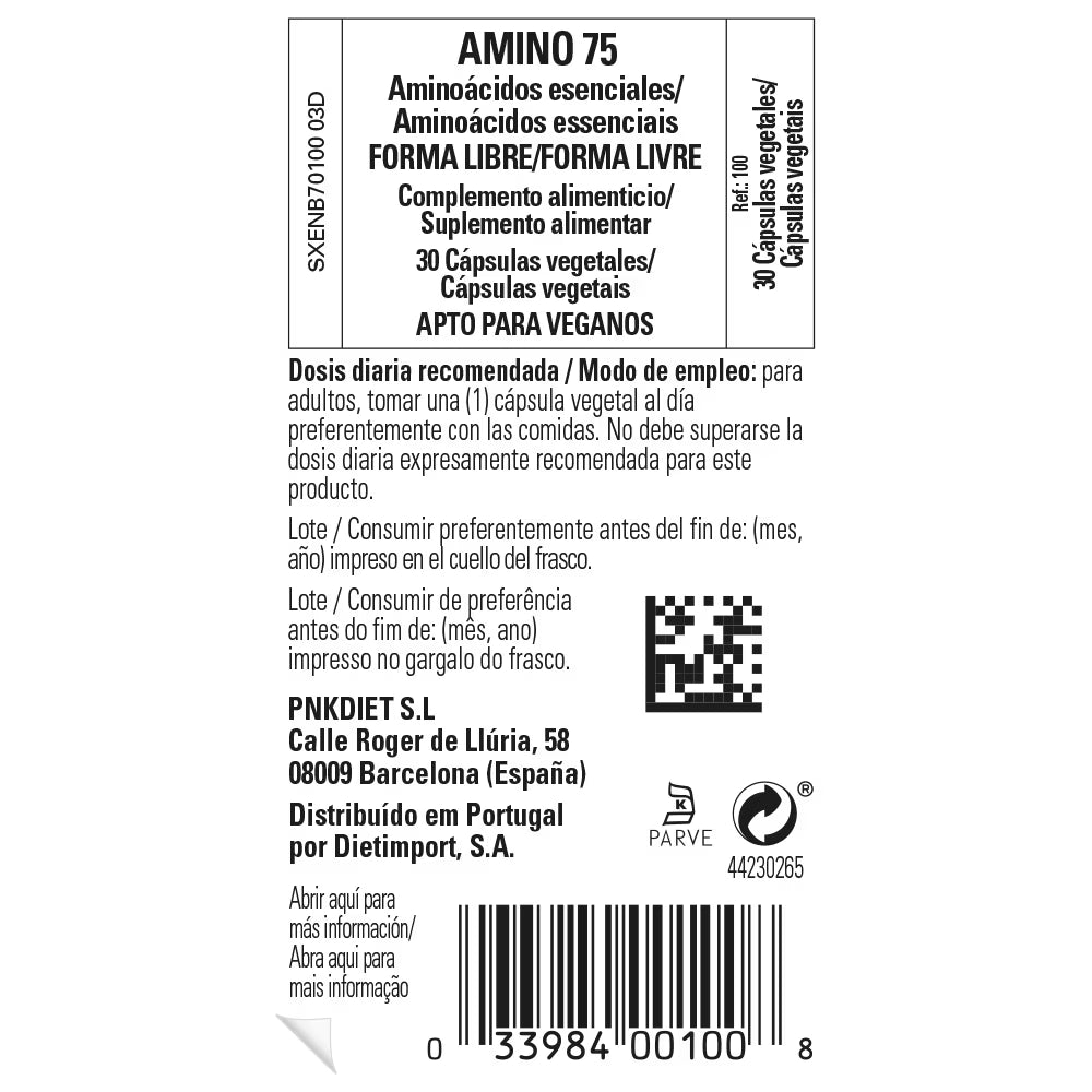 Amino 75 - 90 caps vegetales