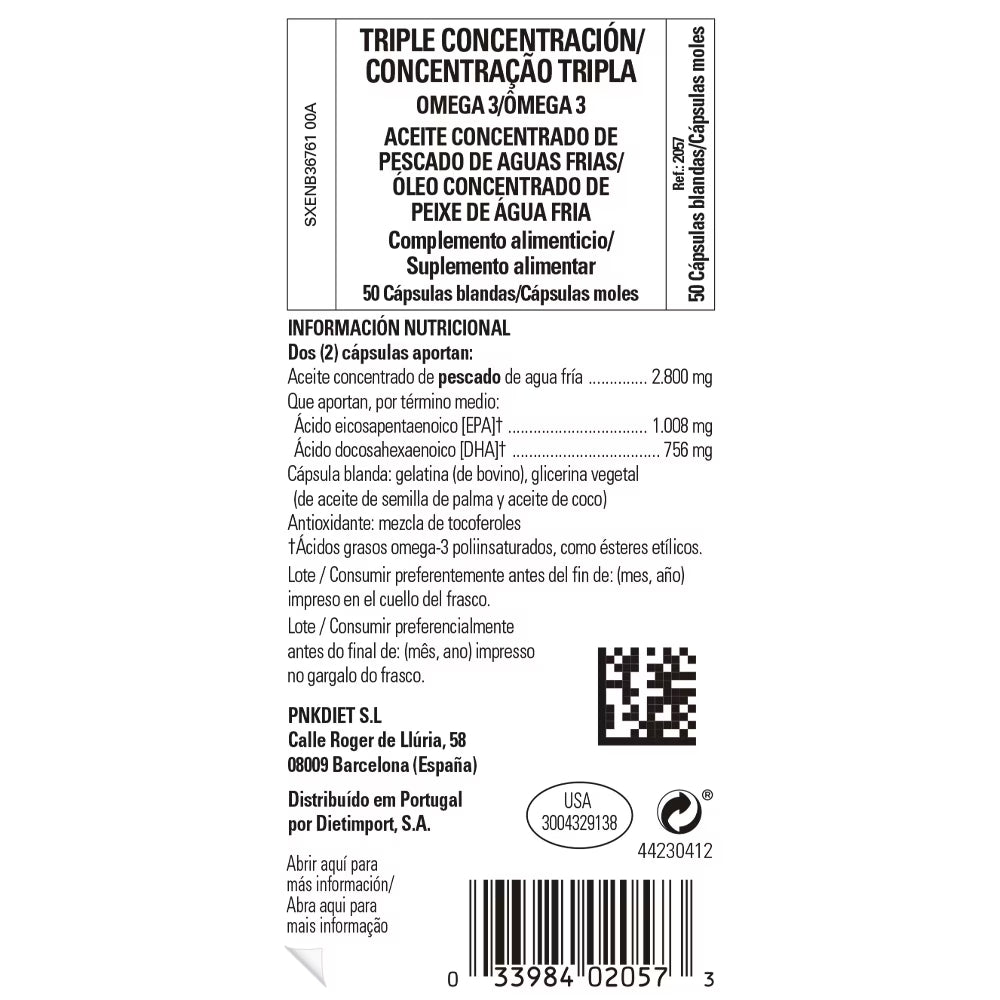 Omega-3 Triple Concentración - 50 caps