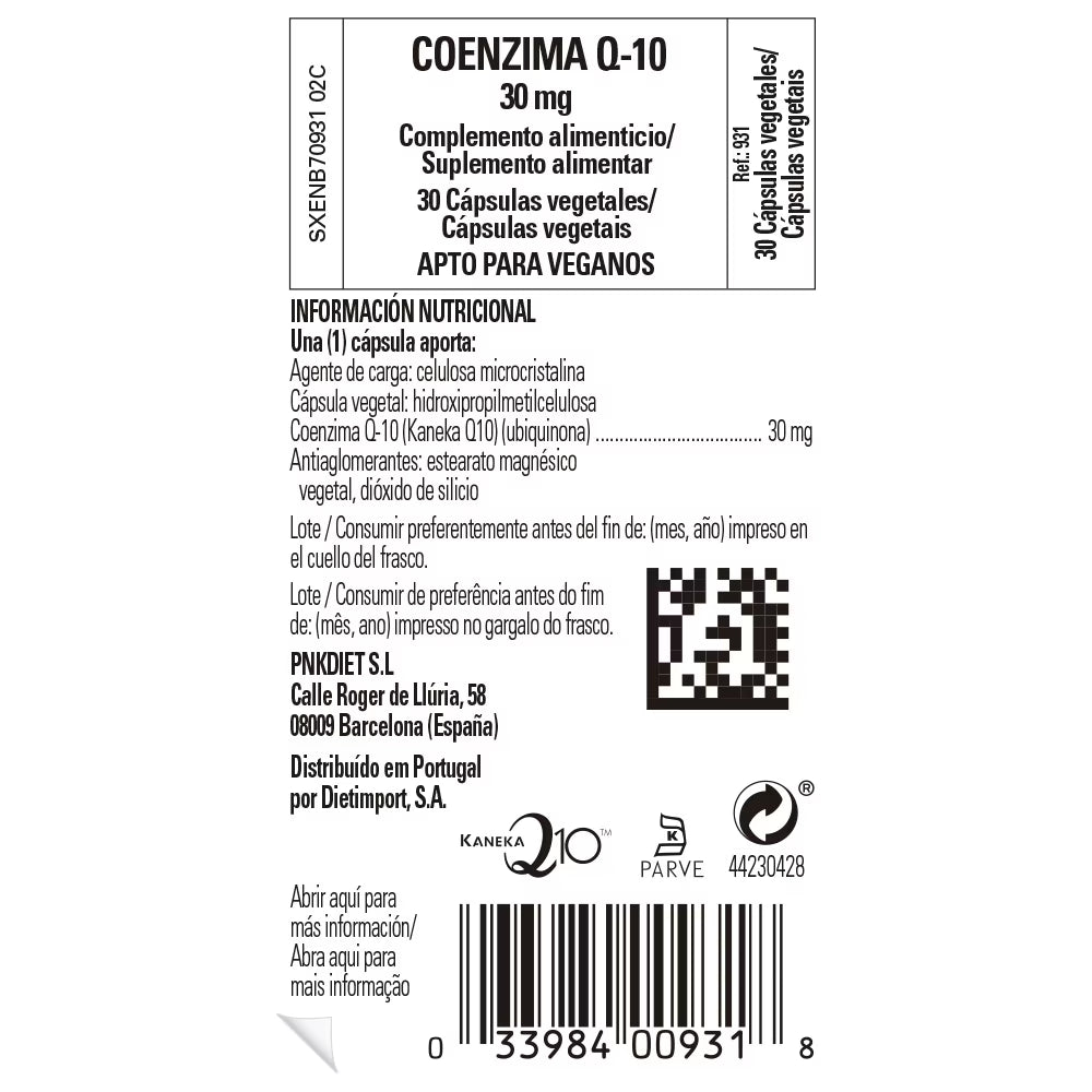 Coenzima Q-10 30 mg - 30 caps vegetales
