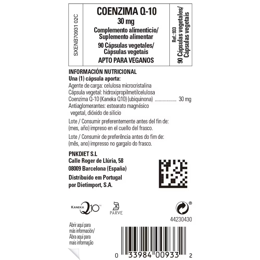 Coenzima Q-10 30 mg - 90 caps vegetales