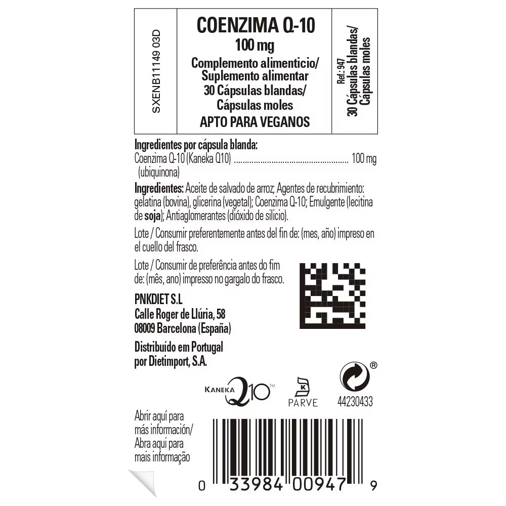 Coenzima CoQ10  100mg - 30 caps