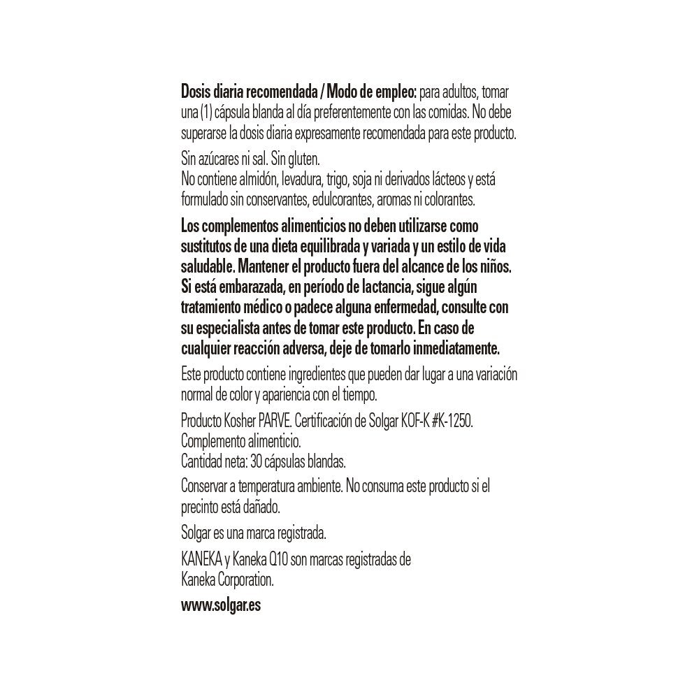 Coenzima CoQ10  100mg - 30 caps