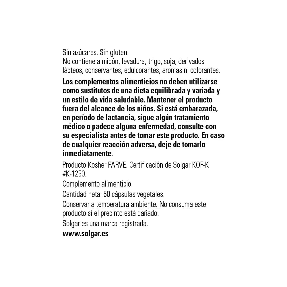 Colina Inositol 250 mg - 50 caps vegetales