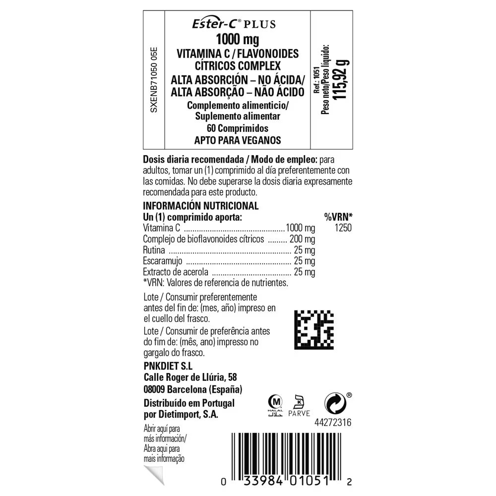 Ester C plus 1000 mg vitamina C - 90 comp