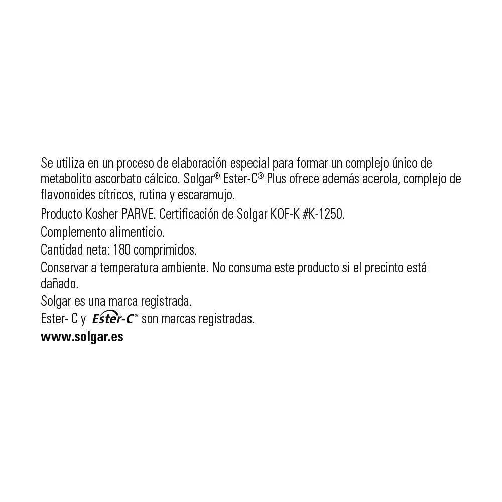 Ester C plus 1000 mg Vitamina C - 180 comp