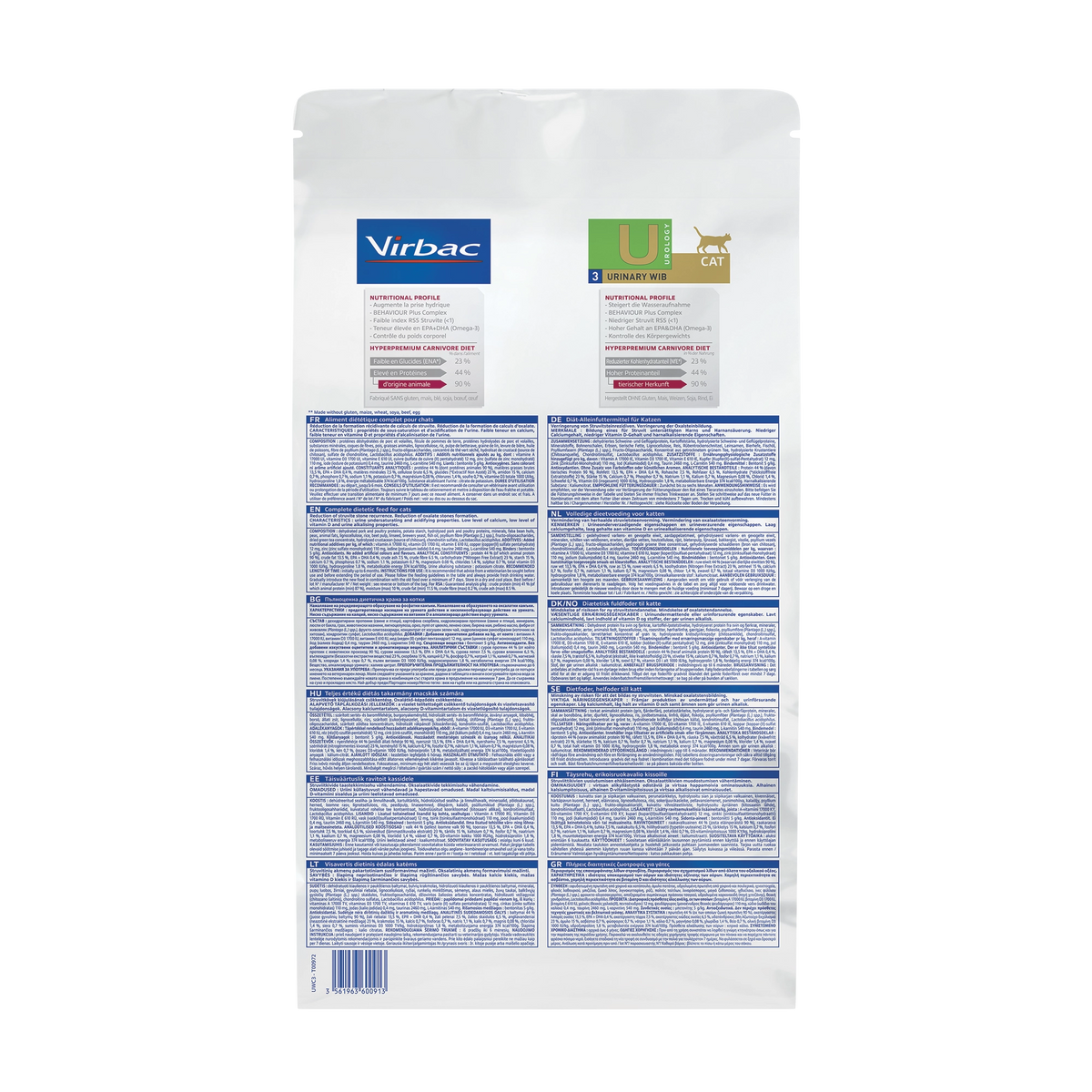 Virbac Veterinary HPM Cat Urology U3 - 1,5 kg