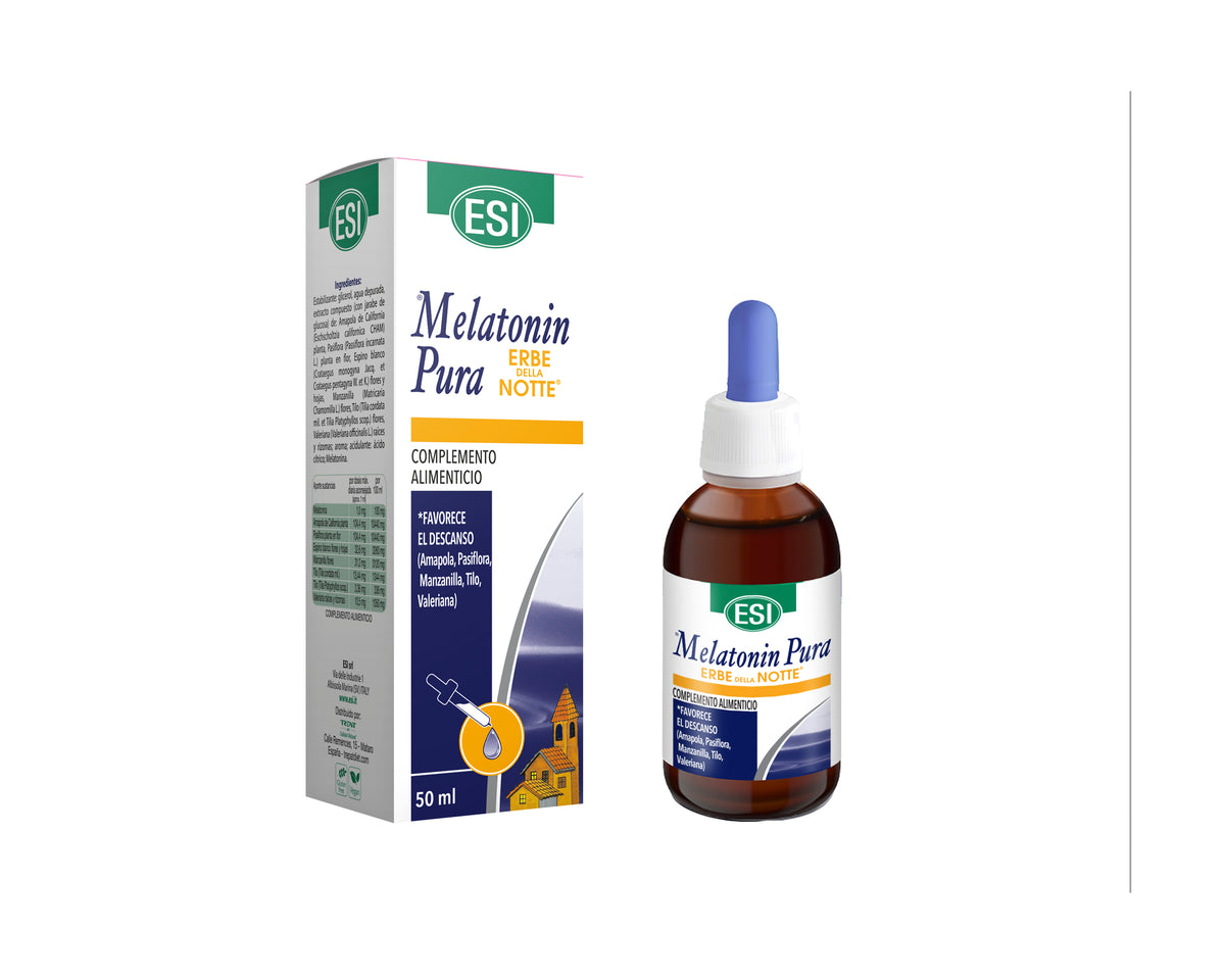 Melatonin Pura Gotas con Erbe della Notte 1 mg 50 ml ESI