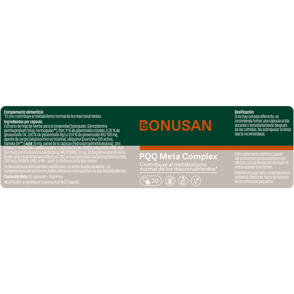 Pqq Meta complex - 30 Cáps Bonusan