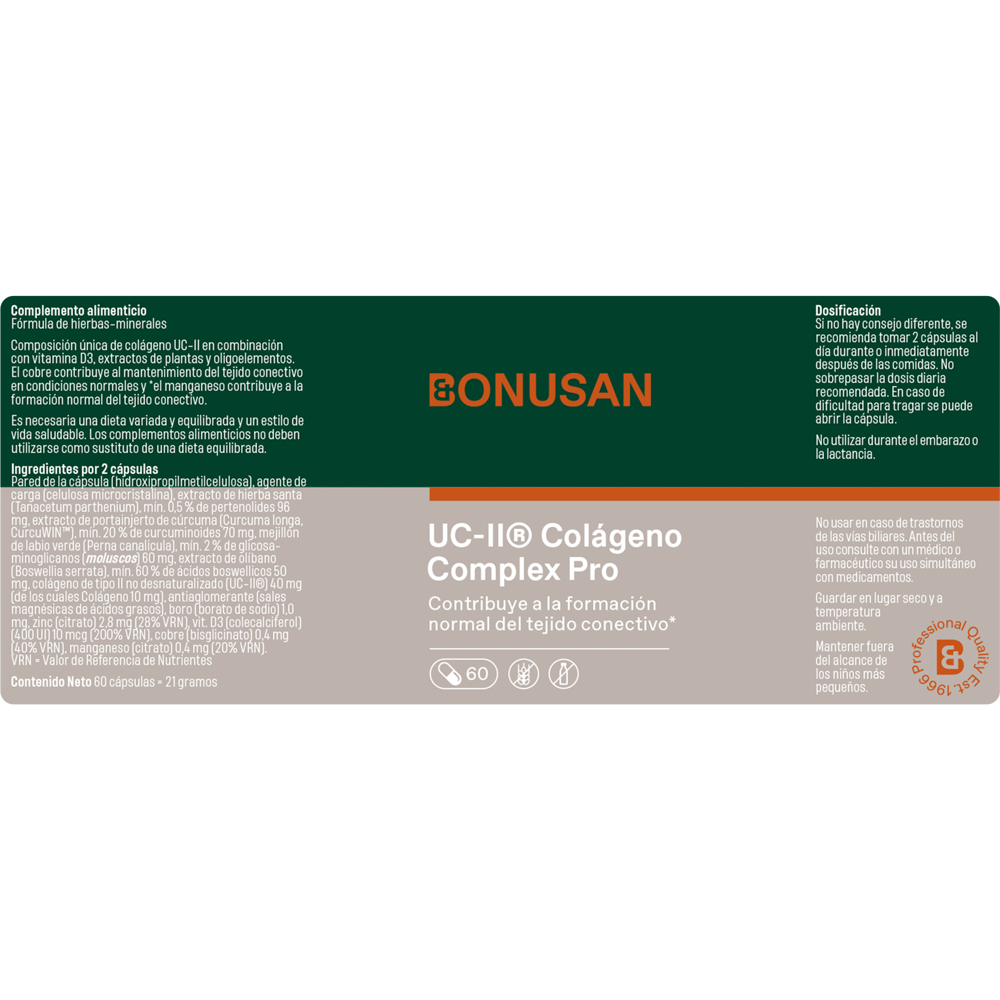 UC-II® Colágeno Complex Pro - 60 cap Bonusan