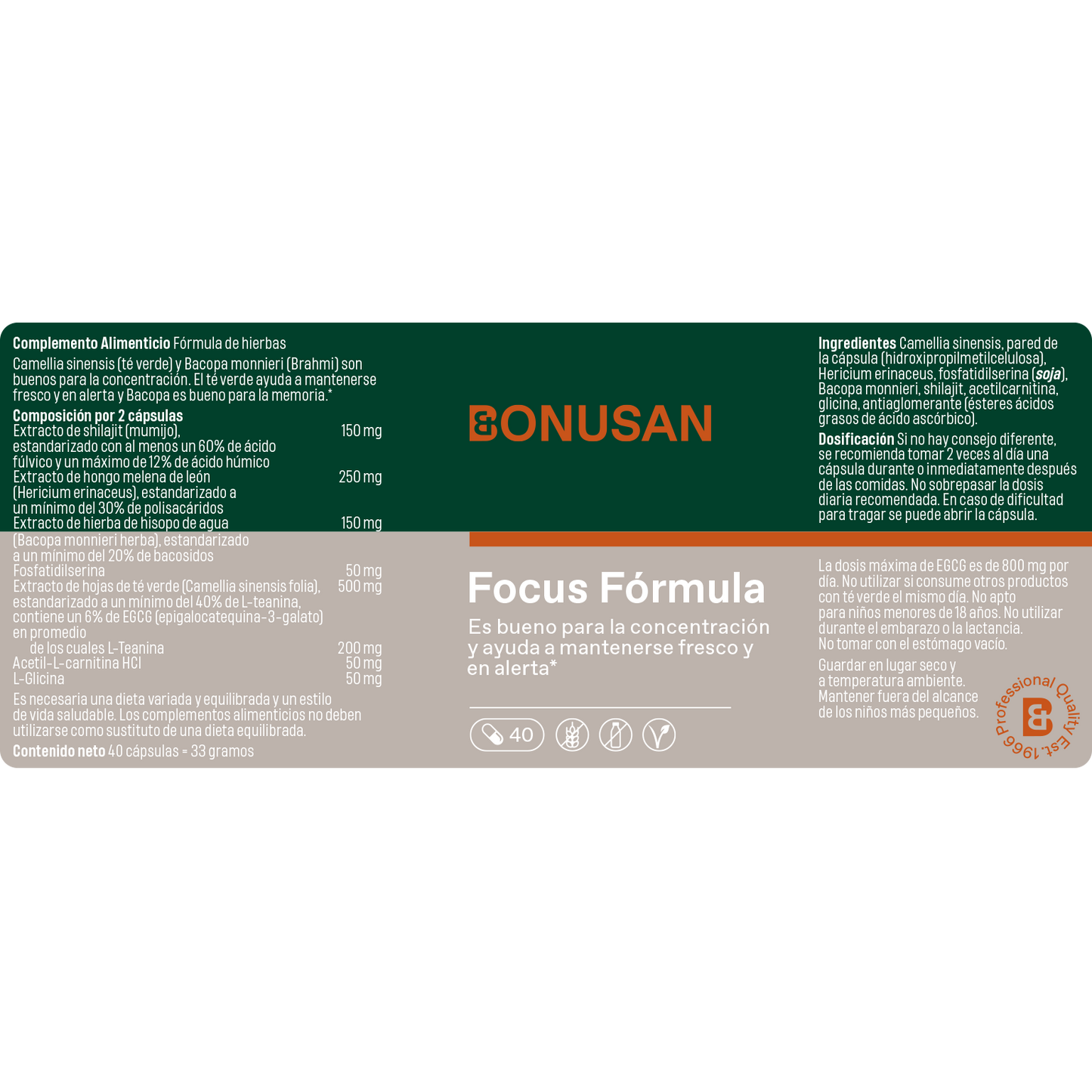 Focus Formula - 40 CAP Bonusan