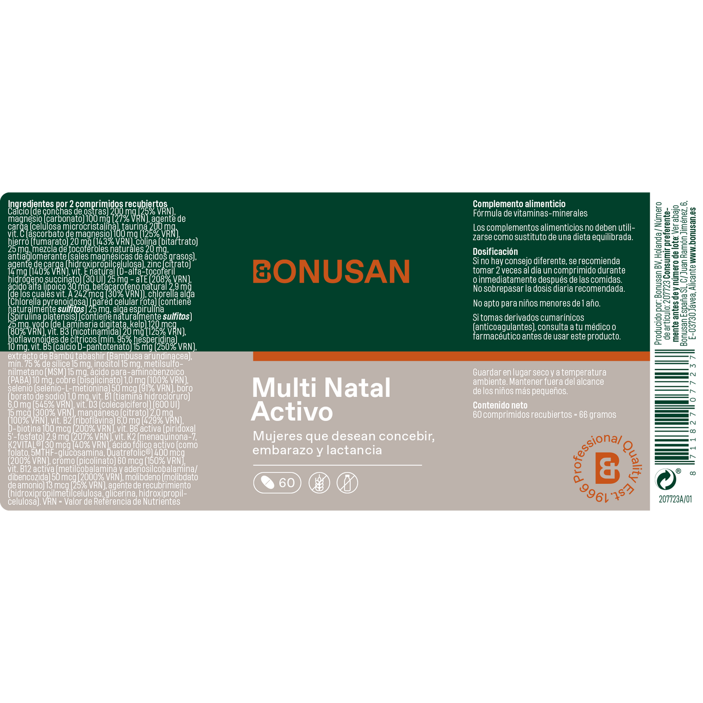 Multi Natal Activo Bonusan - 60 comp