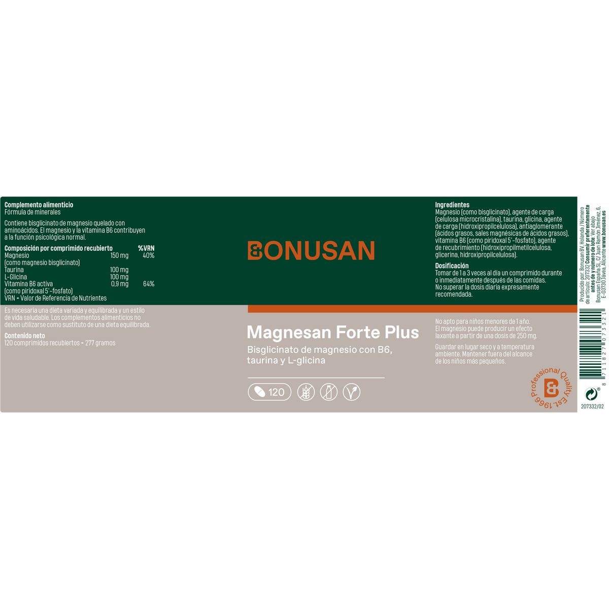 Magnesan Forte Plus - 120 comp. Bonusan